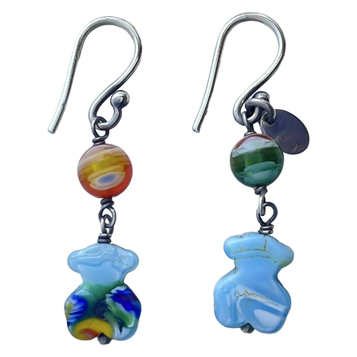 TOUS トウス ピアス シルバー ライトブルー マルチ クマ