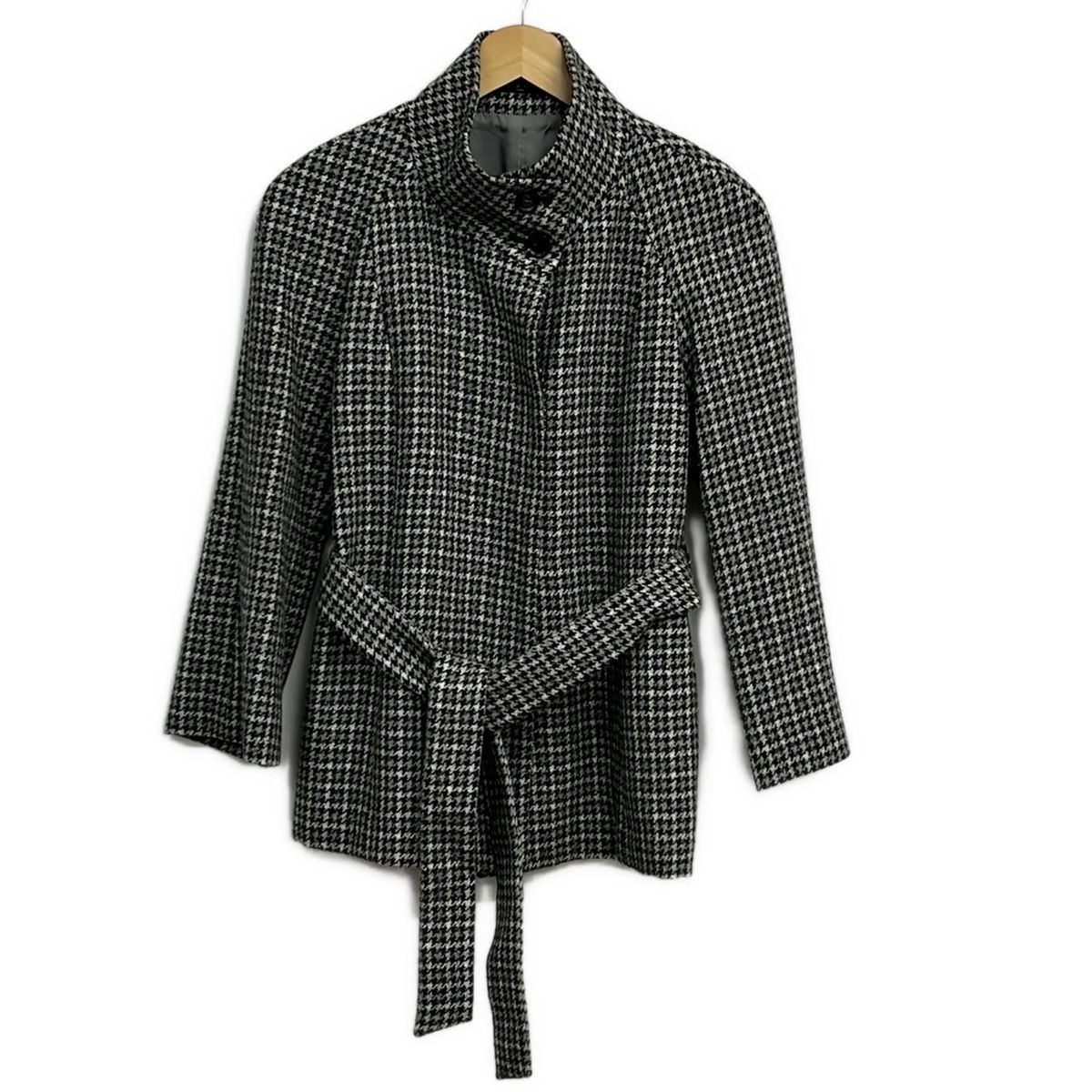 DAKS(ダックス) コート サイズ42 XL レディース - アイボリー×グレー