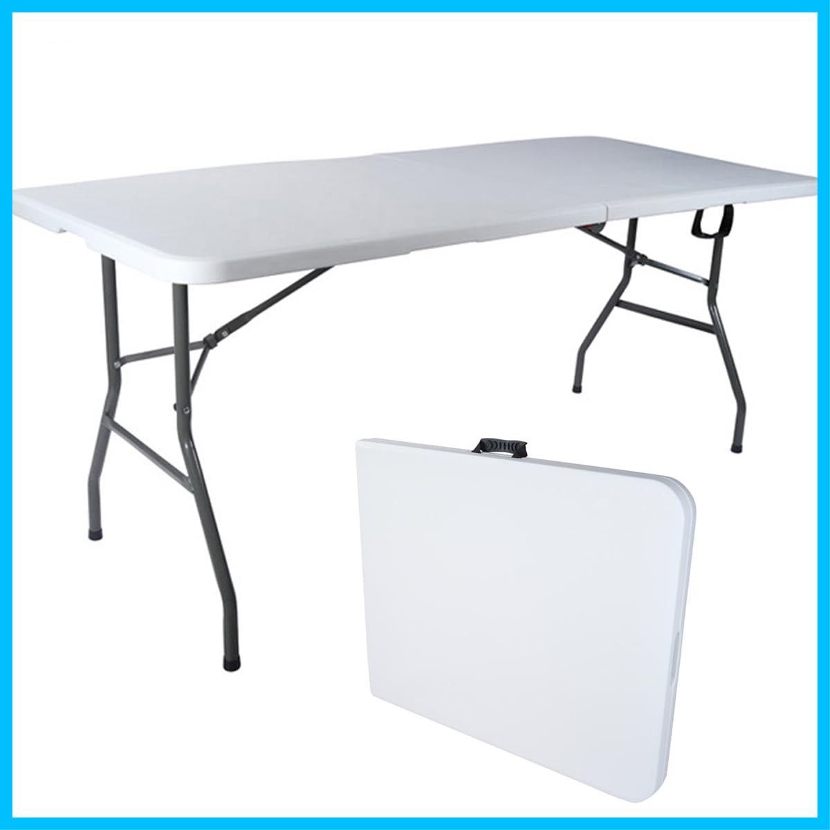 ダイニングテーブル アウトドア ポータブルテーブル 大きい 軽量 持ち運び 室内 屋外 折りたたみテーブル ピクニック キャンプ 耐荷重120 kg 152 cm