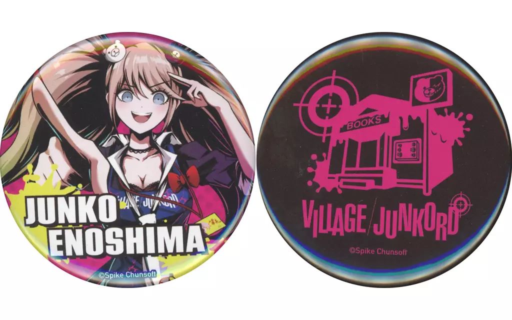 中古】バッジ・ビンズ 江ノ島盾子＆コラボロゴ 缶バッジ2個セット