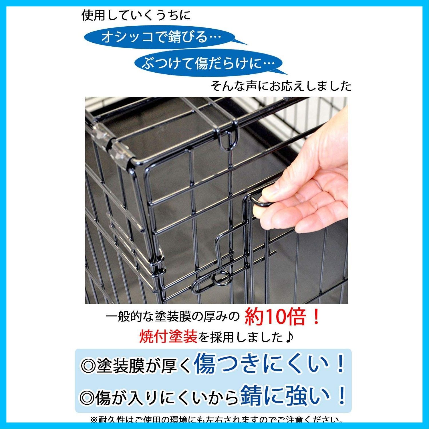  スチール製 3ドア 幅69.5×奥行106.5×高77.7 cm ケージ トレー付き ゲージ XLサイズ ペットサークル 猫 ペットゲージ 犬 折りたたみ スリードア 小型犬 ペットケージ 中型犬 プチリュバン 大型犬 その他 文房具 事務用品