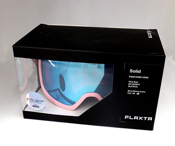 Flaxta/フラクスタ スキーゴーグル Solid Dull Pink ダルピンク/ブルー