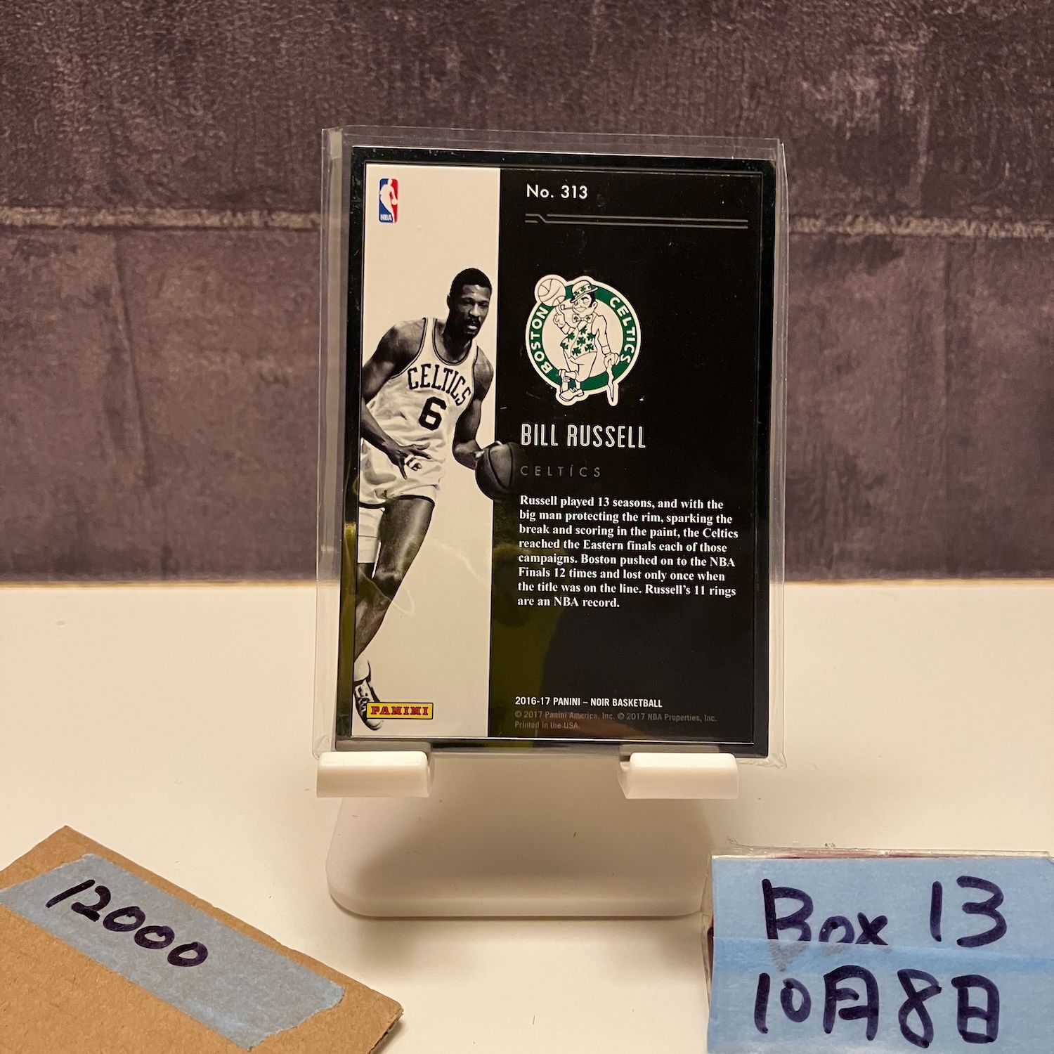 2016 Panini Noir Bill Russell 05 25 Boston Celtics Metal カード