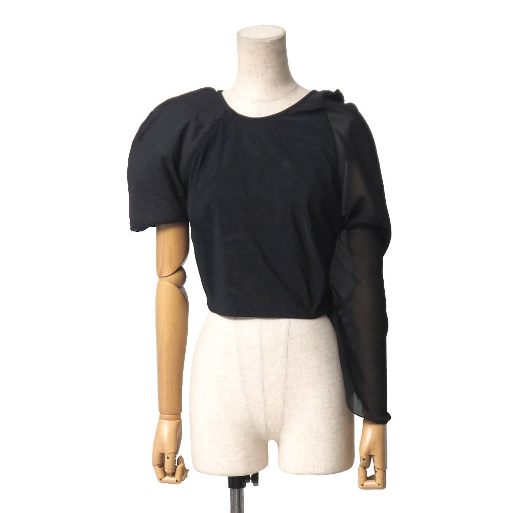 ジャックムス LE HAUT PABLO ブラウス サイズ34 変形 シアー 中綿ショルダー RA 6748