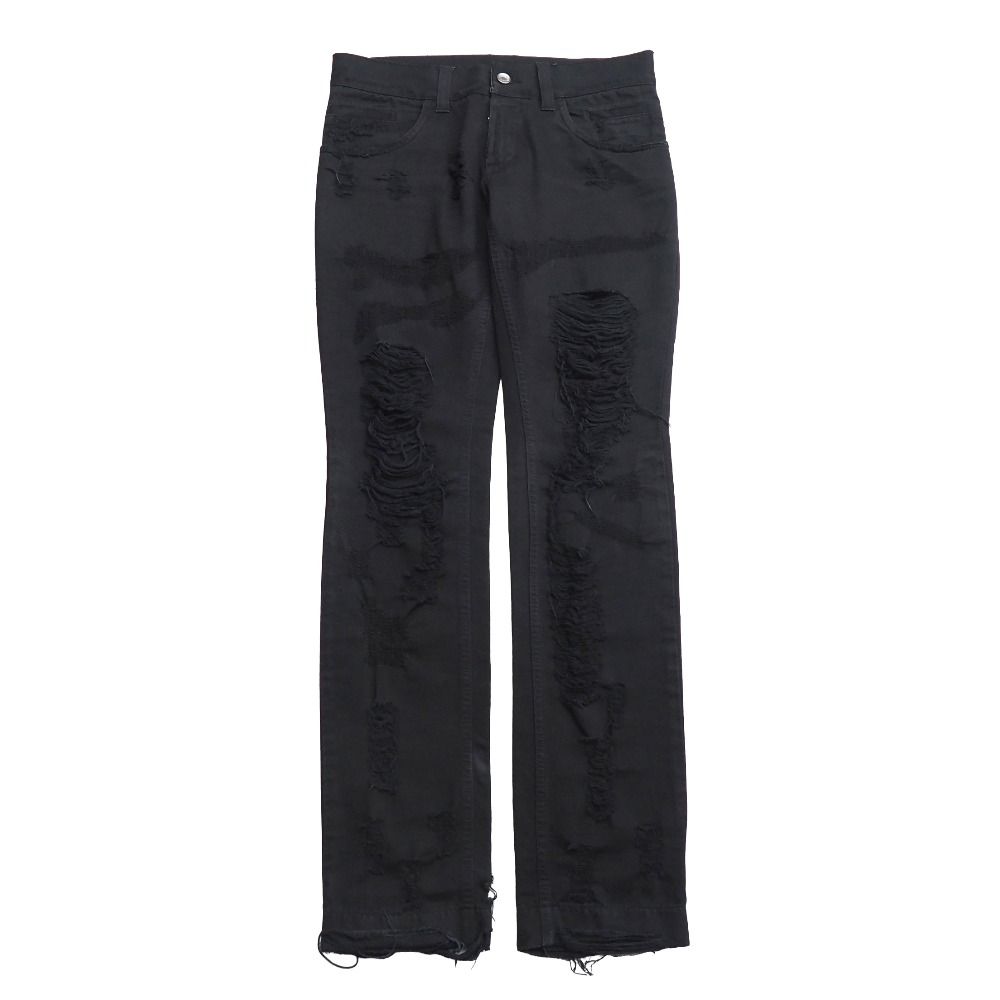 DOLCE-GABBANA ドルチェアンドガッバーナ 14 GOLD 14ゴールド デニムパンツ サイズ44 クラッシュデニム ダメージ加工 スキニー ブランド古着 RA 6776