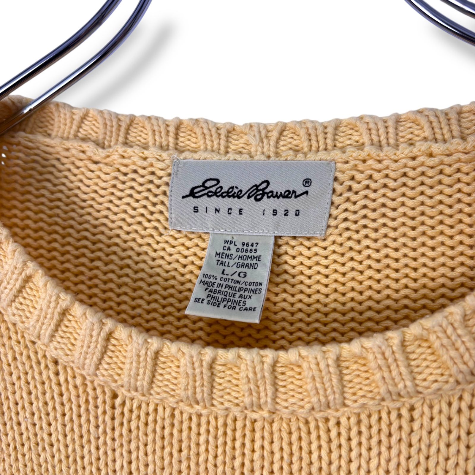 90s Eddie Bauer Cotton Knit 【L】 / 90年代 エディーバウアー 