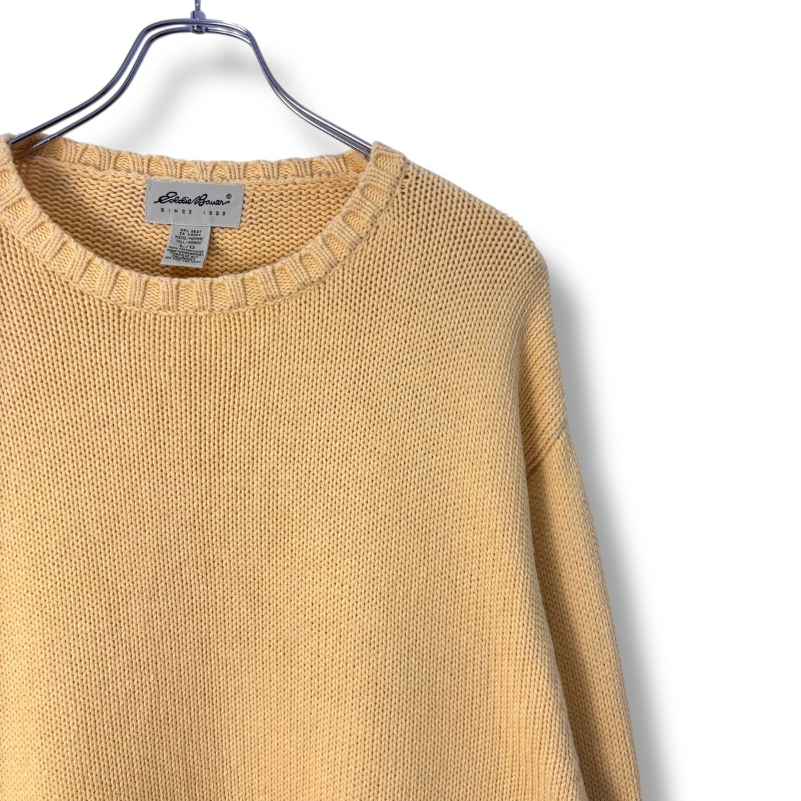 90s Eddie Bauer Cotton Knit 【L】 / 90年代 エディーバウアー 
