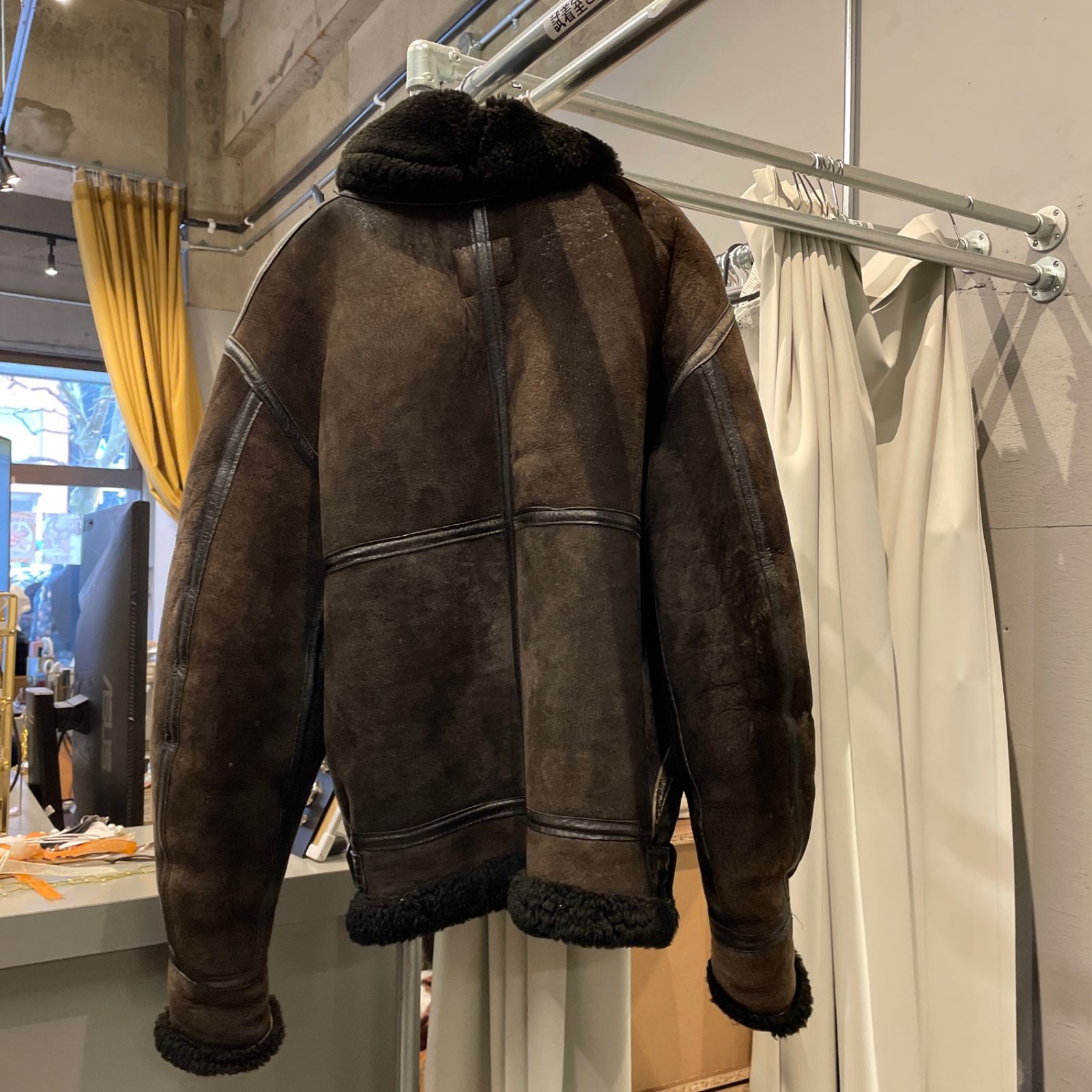 AVIREX アビレックス ma-1 フライトジャケット ボア jacket ジャケット outer アウター ブラウン ３６ スコービスジップ SCOVILL