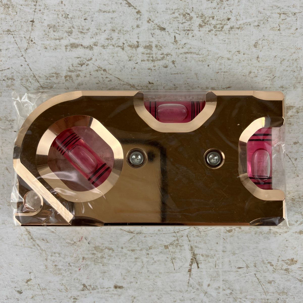 ЗЗEBISU 鳶レベル 零 水平器 外 ED-TBZPGR ピンクゴールド×レッド