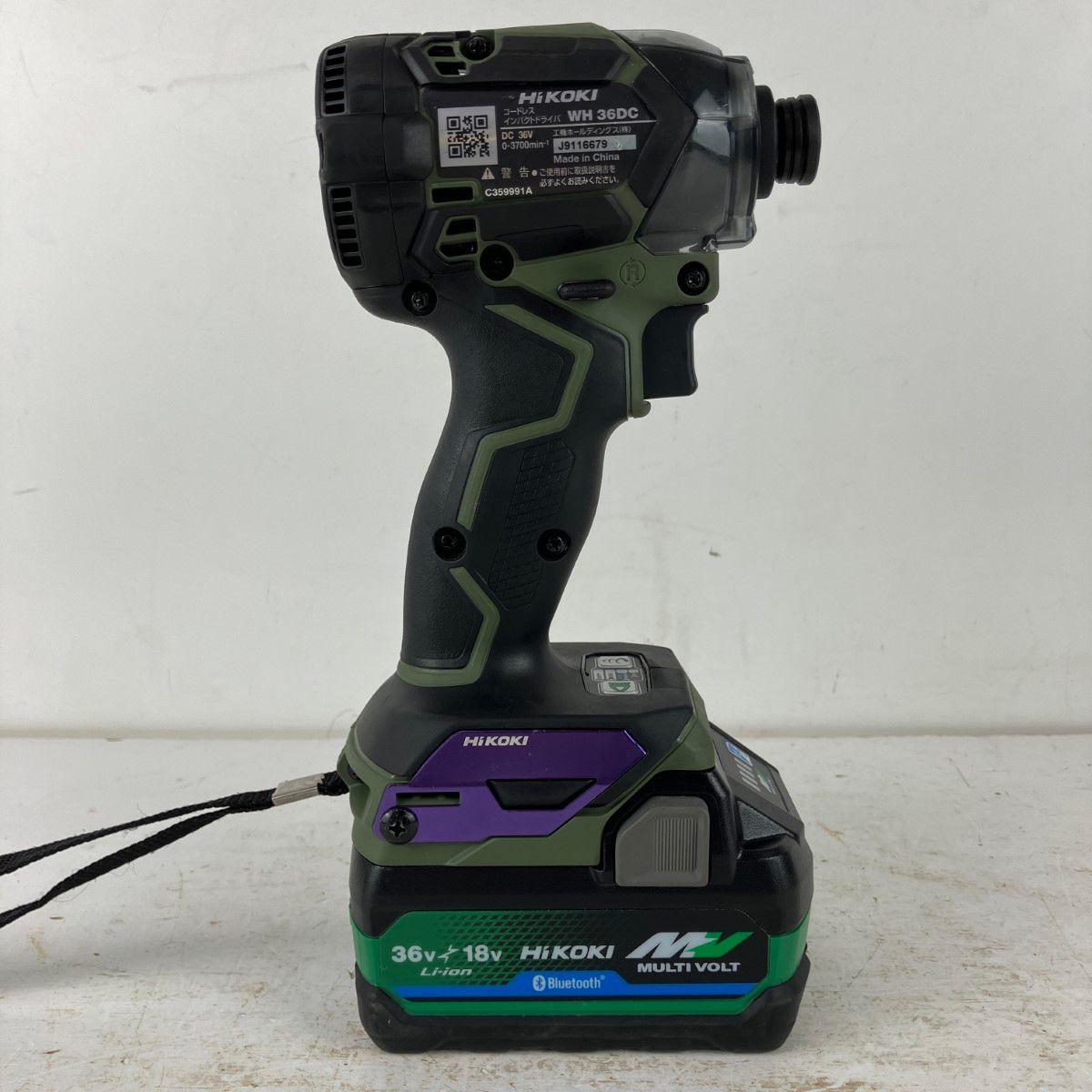 ЗЗHiKOKI ハイコーキ 36 v インパクトドライバ バッテリーx 1付 充電器無し WH DC オリーブ