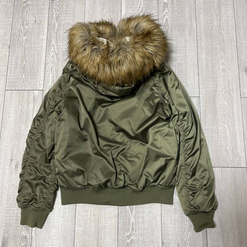 y2k archive N-2B Flight Jacket Fur Cropped Tag Free Size フライト