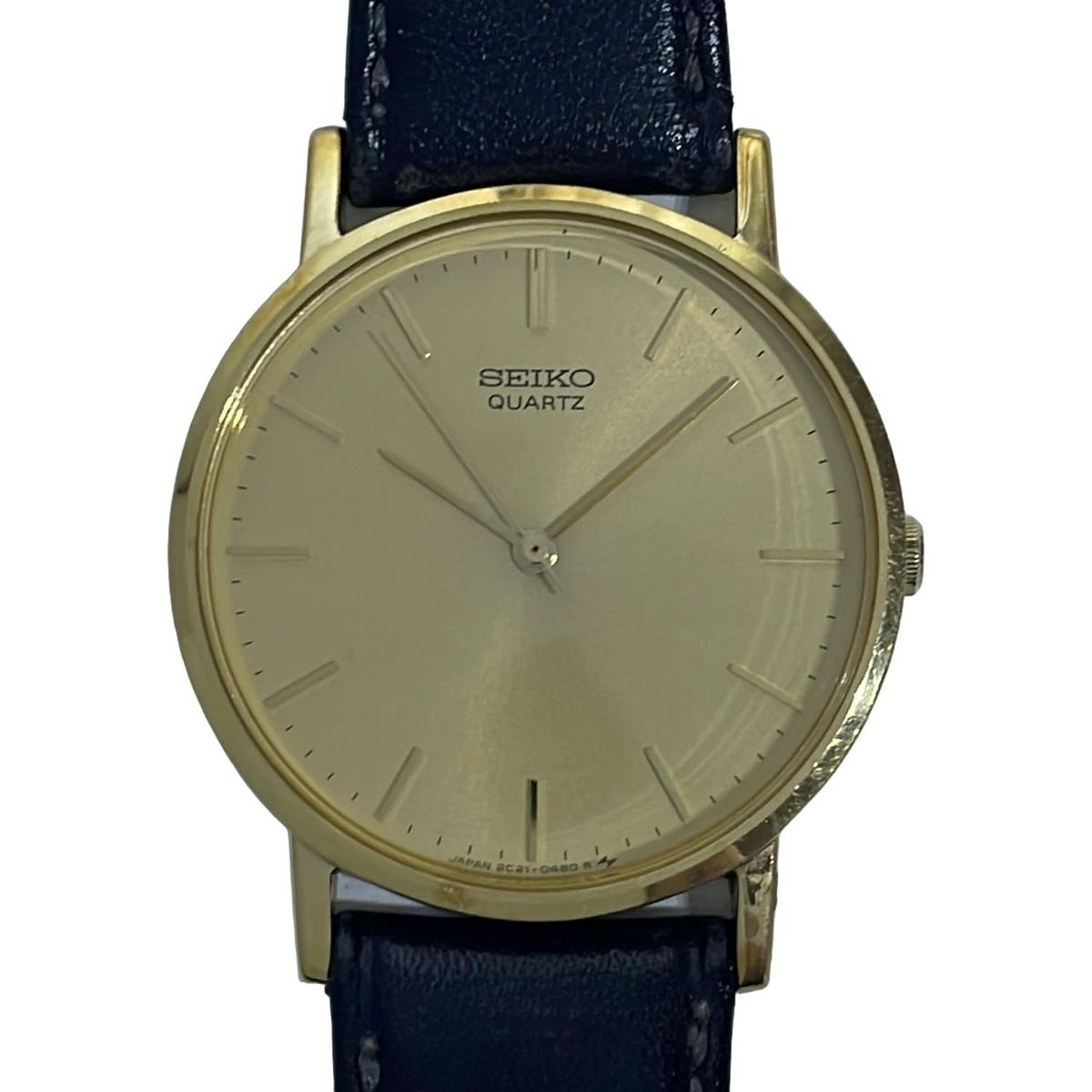 SEIKO セイコー 腕時計 2 C 21-0120 レディース 革ベルト ゴールド