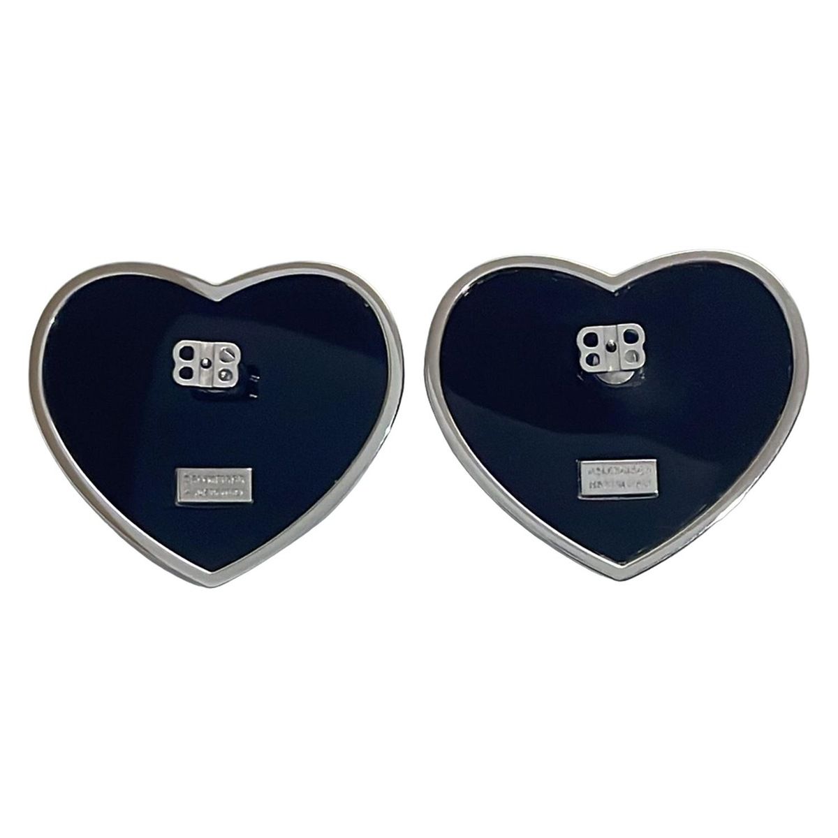 BALENCIAGA(バレンシアガ) ピアス クラッシュハート シルバー×黒