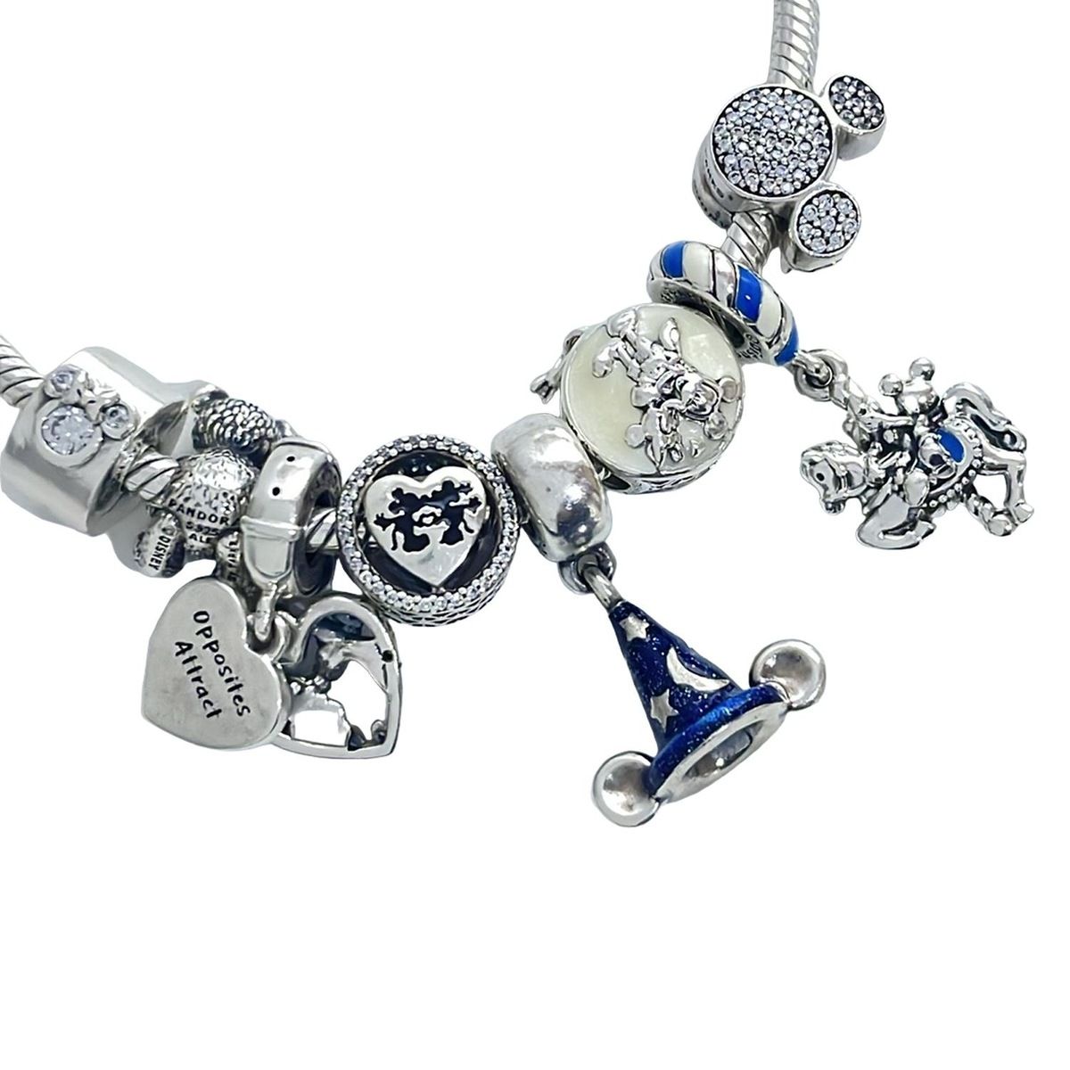 PANDORA(パンドラ) ブレスレット美品 - シルバー×ブルー×マルチ