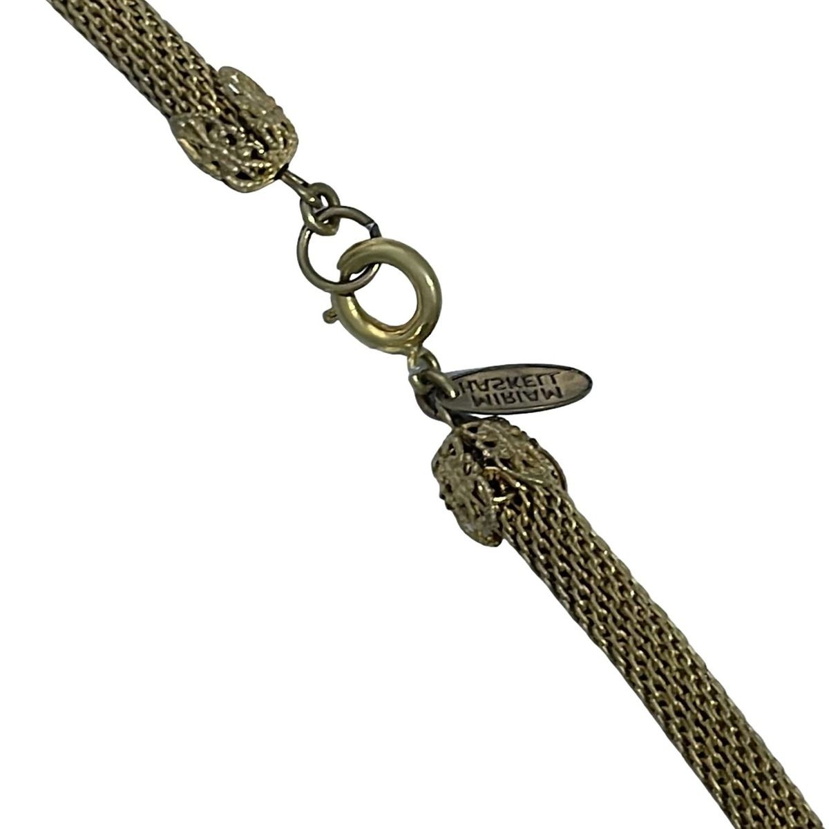 miriam haskell(ミリアム ハスケル) ネックレス ゴールド×白 ロング