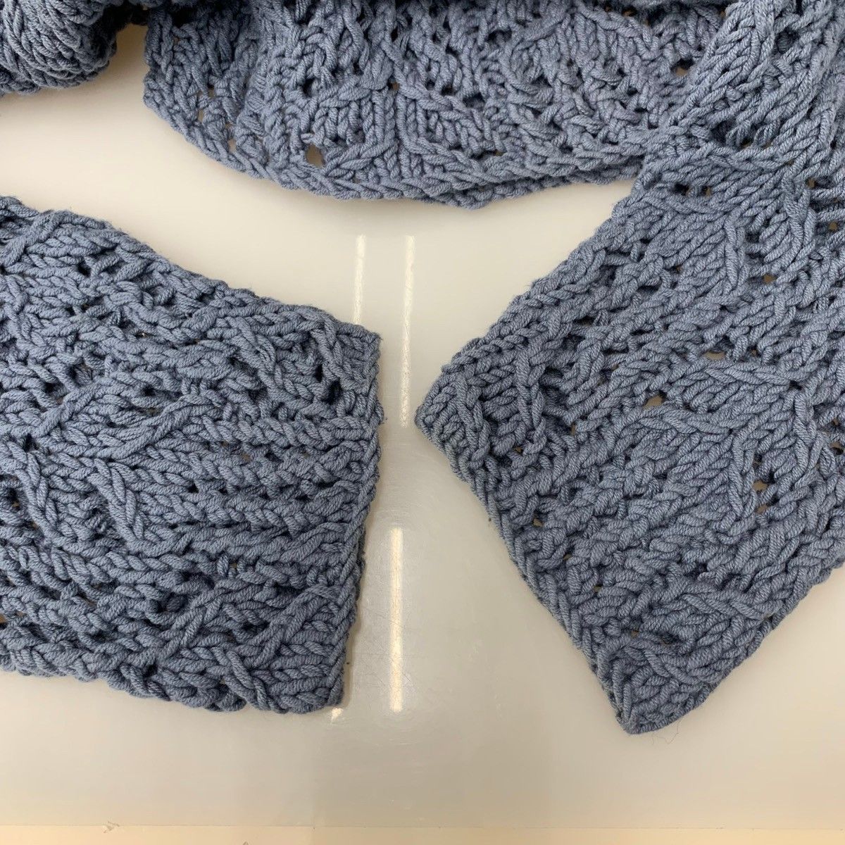 ダイリク DAIRIKU 21SS Flower Pattern Hand Knitting セーター ブルー