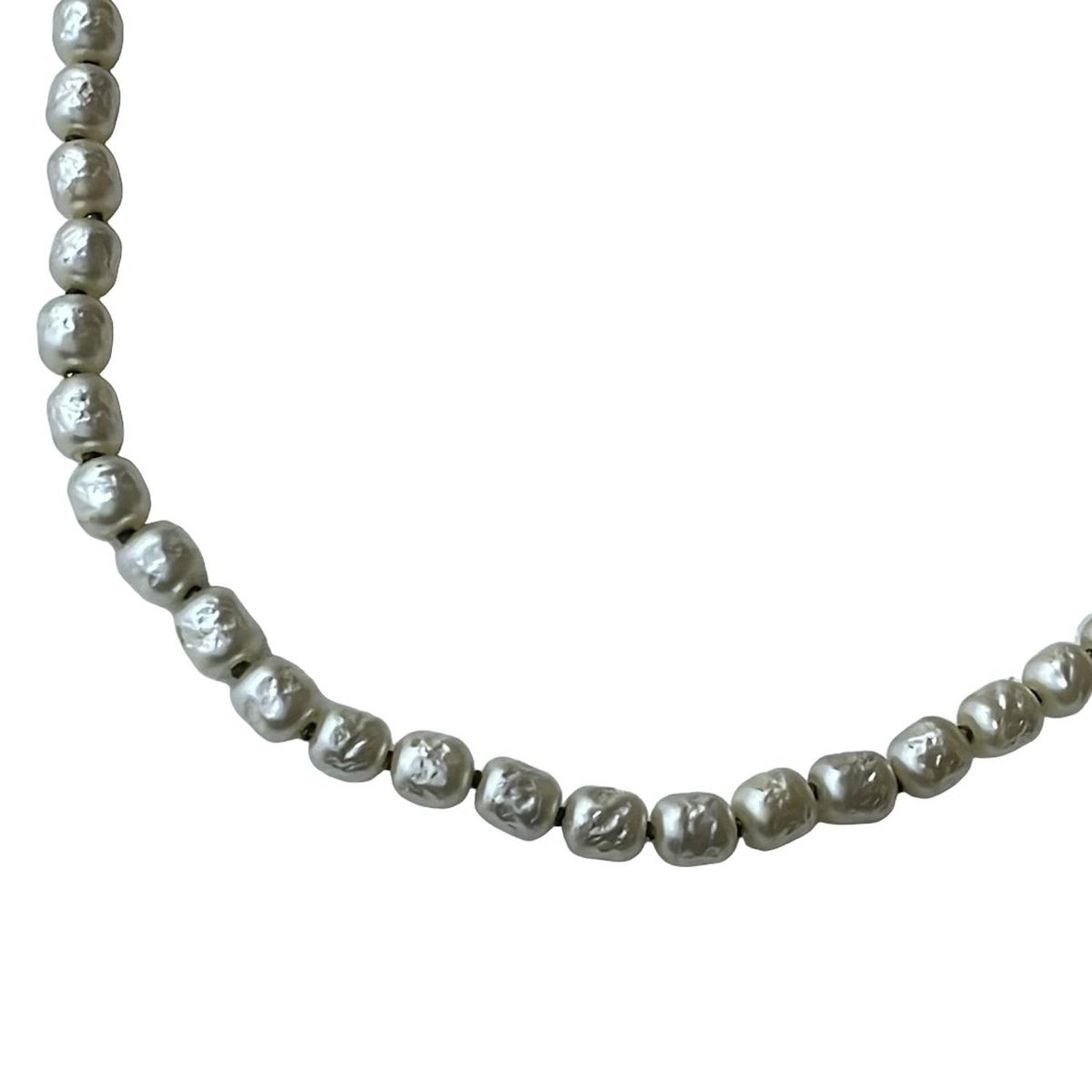 miriam haskell(ミリアム ハスケル) ネックレス - アイボリー×ゴールド