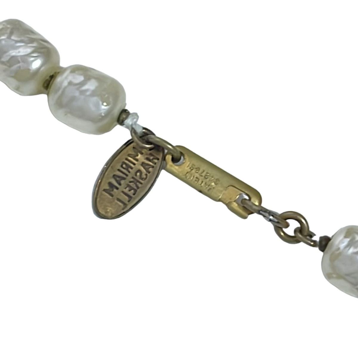 miriam haskell(ミリアム ハスケル) ネックレス - アイボリー×ゴールド