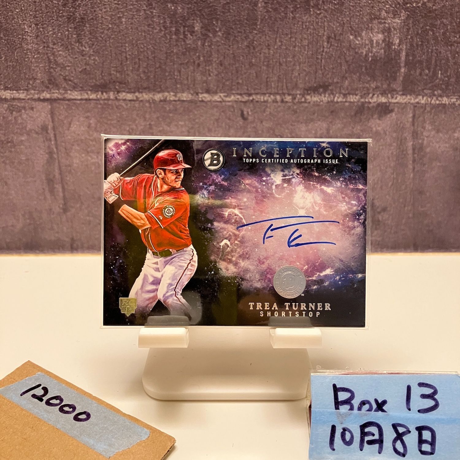 2016 Topps Bowman Inception Trea Turner 直筆サインカード 