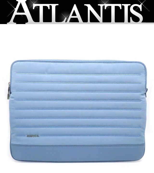 リモワ RIMOWA フラットポーチ ナイロン ライトブルー SV金具 17815