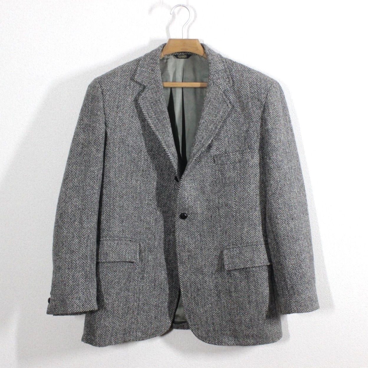 34【美品】ハリスツイード ジャケット 44R メンズ L〜XL A6〜A7 程度
