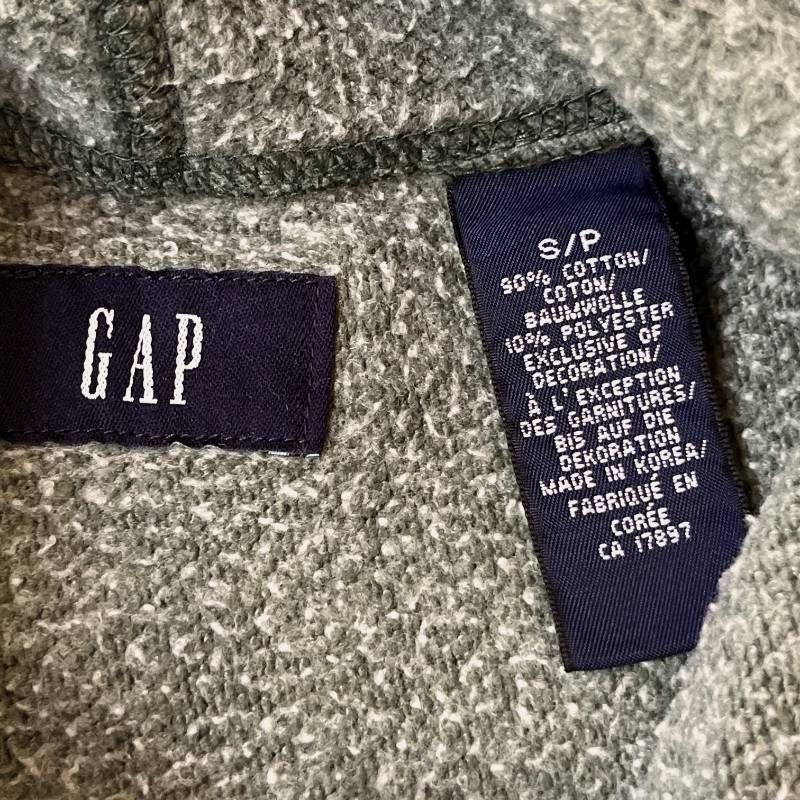 Old GAP Reverse Weave Type Hoodie Men's Tag S Moss Green Faded