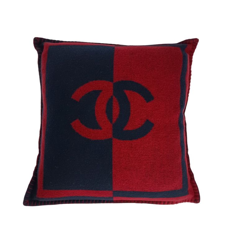CHANEL シャネル クッション ココマーク ロゴクッション RED NAVY