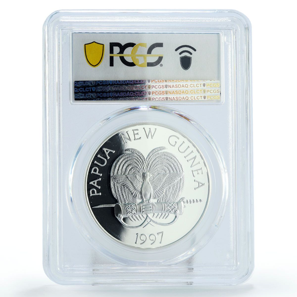 パプア・ギニア 5キナ 絶滅危惧野生生物 海魚 PR69 PCGS 銀貨 1997年