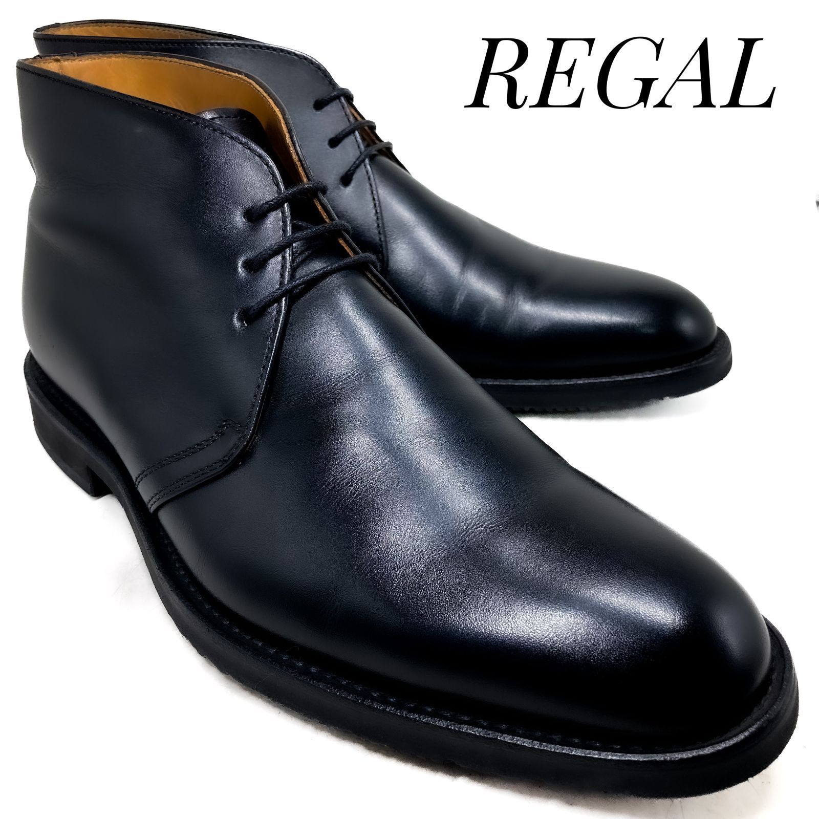 REGAL リーガル レザーチャッカブーツ W 968 黒 ブラック 26 cm 革靴 ブーツ フォーマル ドレス カジュアル 本革 本皮 メンズ
