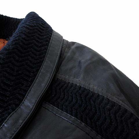 90'S ヴィンテージ レザージャケット 革ジャン 羊革 レザー 中綿