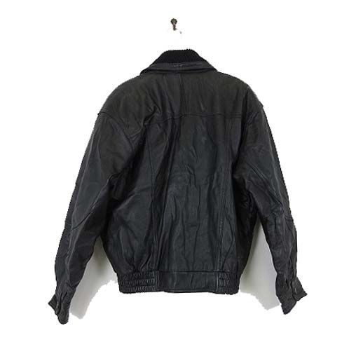 90'S ヴィンテージ レザージャケット 革ジャン 羊革 レザー 中綿