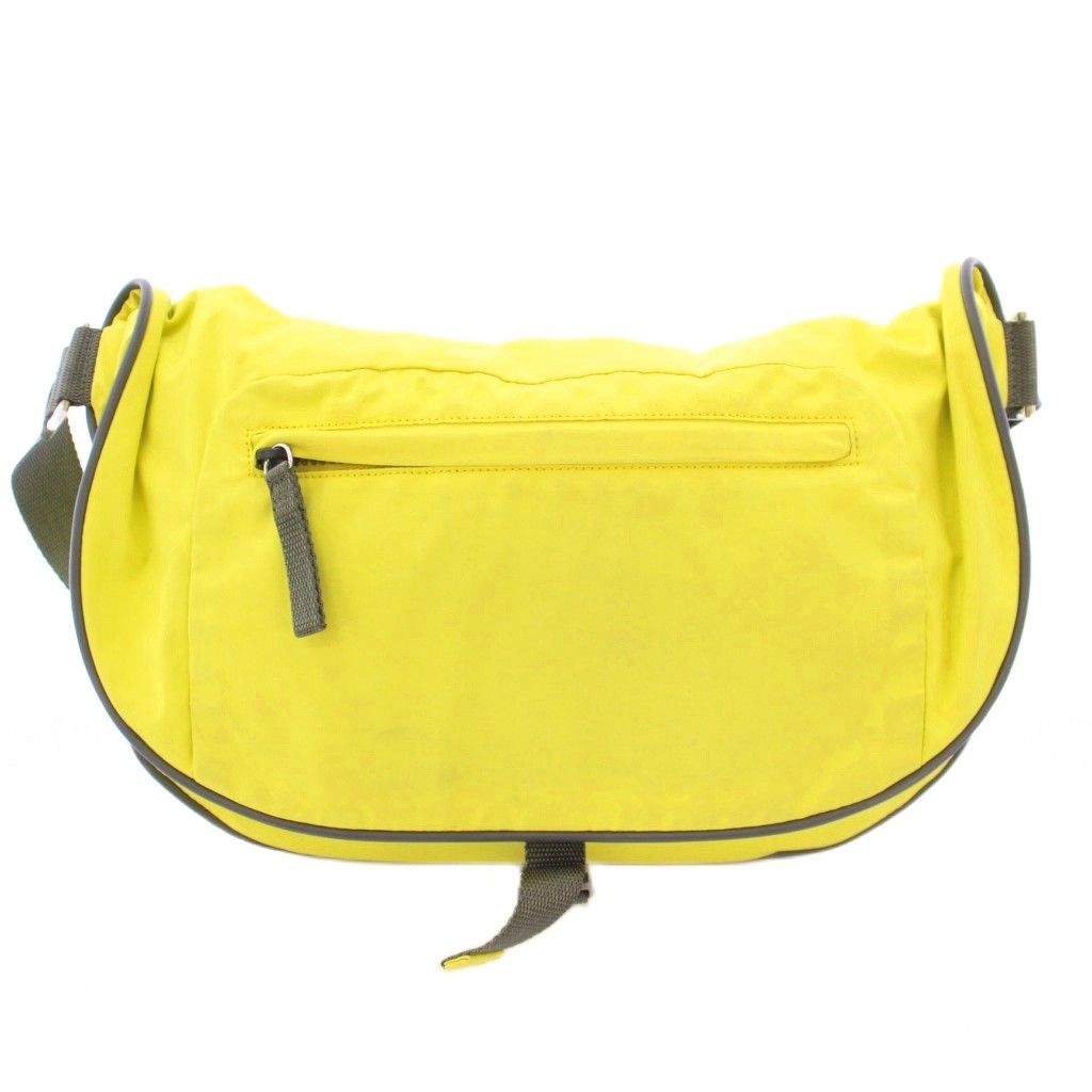 プラダスポーツ PRADA SPORT ショルダーバッグ ナイロン ロゴ 黄色
