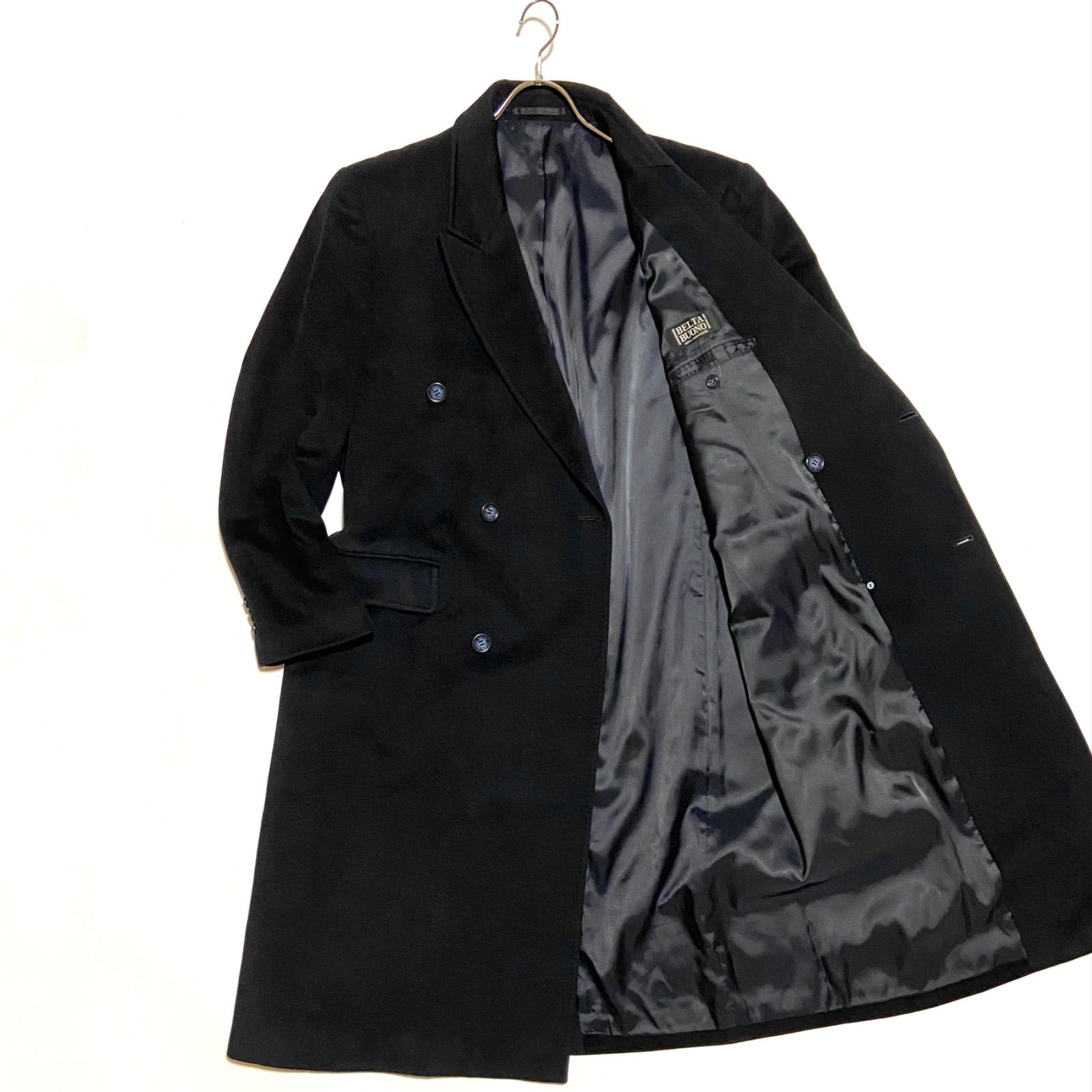 ベルタボーノ カシミア100% ロング ダブルチェスターコート L BELTA BUONO ベルタボーノ ダブルチェスターコート ロングコート