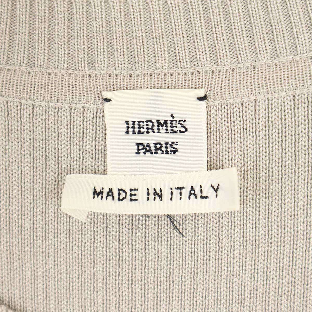 HERMES エルメス 19AW ツイルレーヌ シルクニットワンピース ミックス