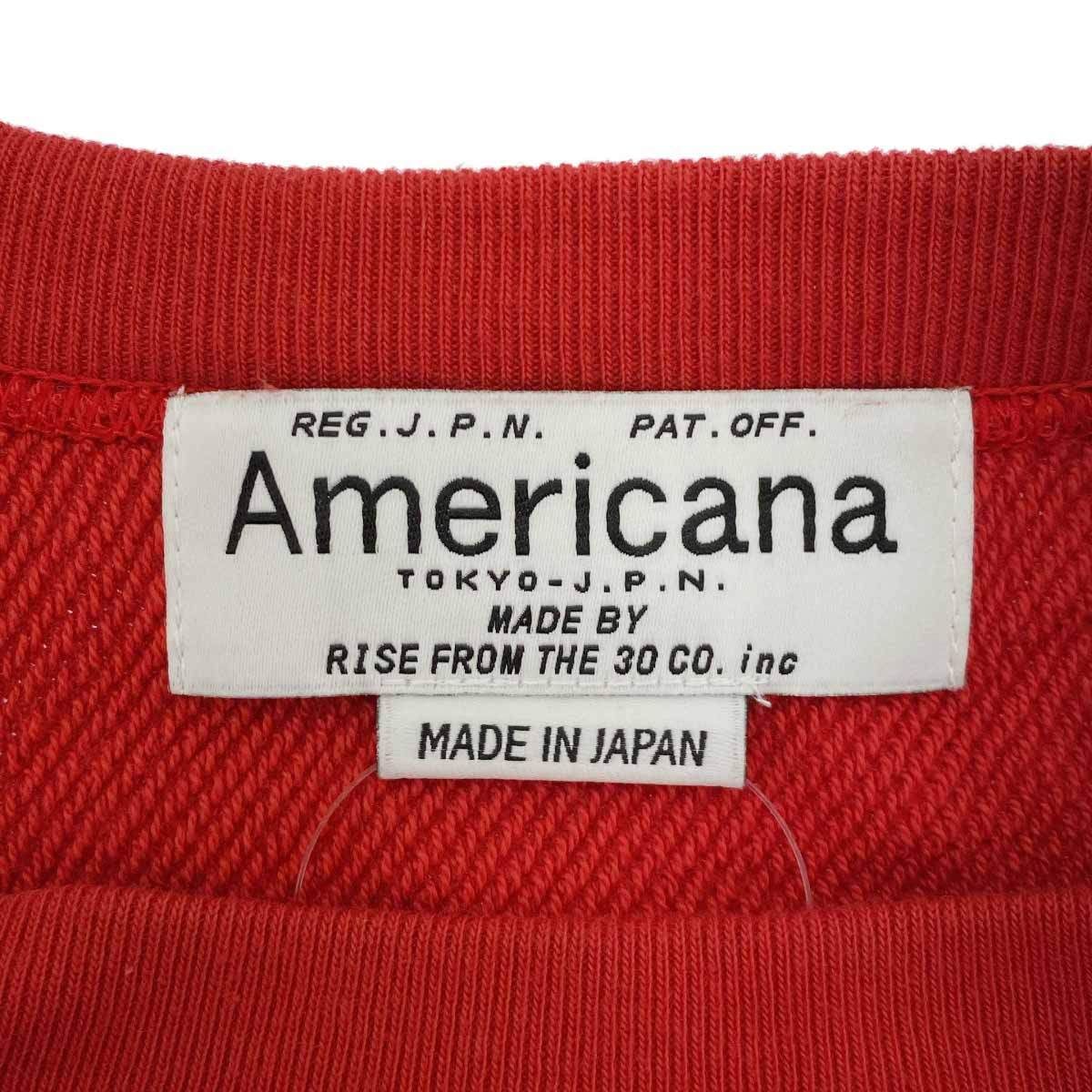 Americana アメリカーナ カットオフスウェット レッド F - メルカリ