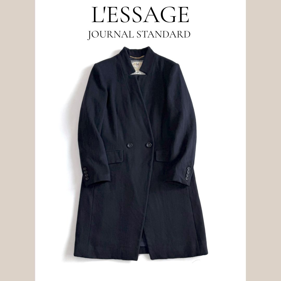 レサージュ JOURNAL STANDARD L'ESSAGE ノーカラー ダブル ロング