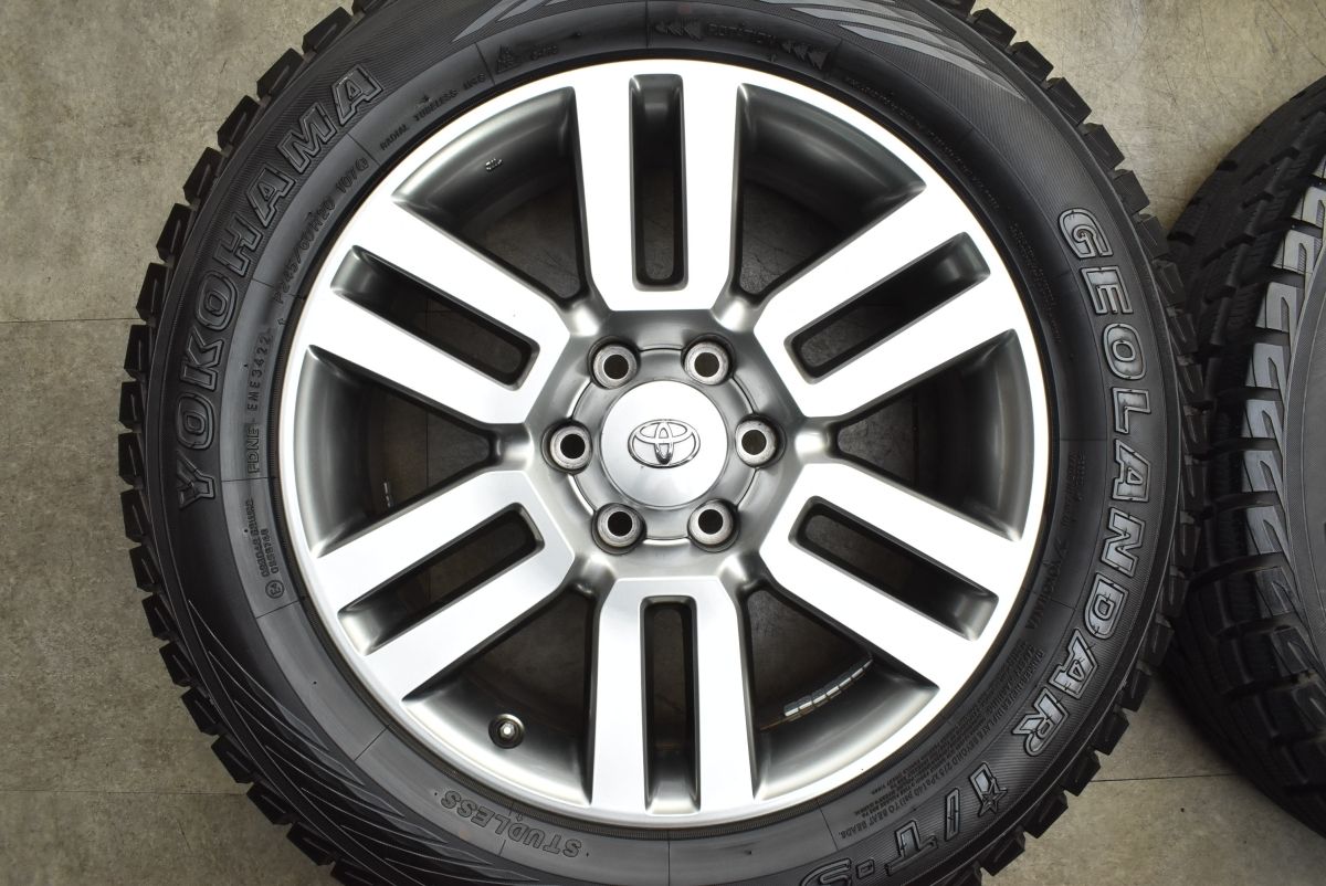 FJクルーザー純正20インチアルミホイール、タイヤヨコハマジオランダーHT バリ溝】トヨタ FJクルーザー 純正 20in 7J +55 PCD139.7 ヨコハマ