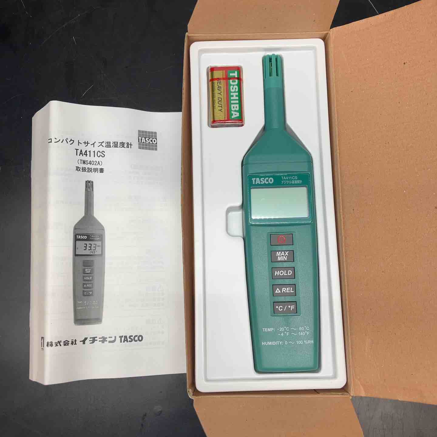 イチネンTASCO コンパクトサイズ温湿度計 TA 411 CS