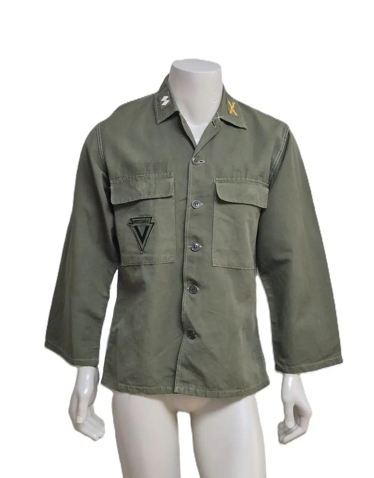 ミリタリー 旧モデル 偵察隊 歩兵 中尉 ジャングル 服 無地 軍服 トップス ジャケット M