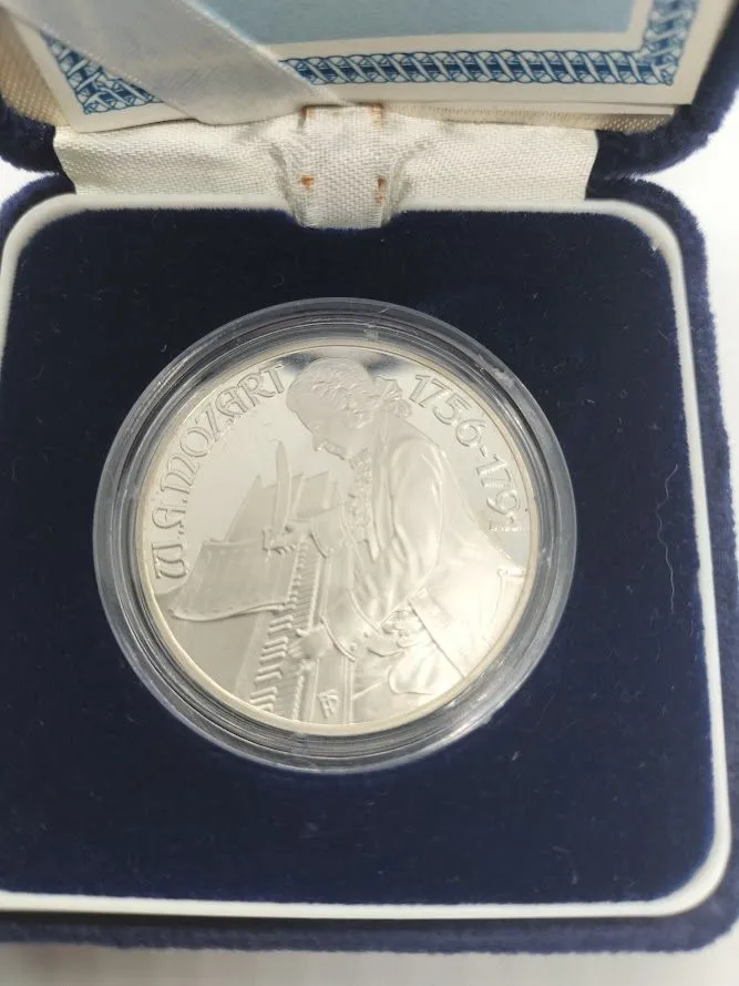 1991年 オーストリア モーツァルト没後200年記念銀貨 100シリング 銀貨