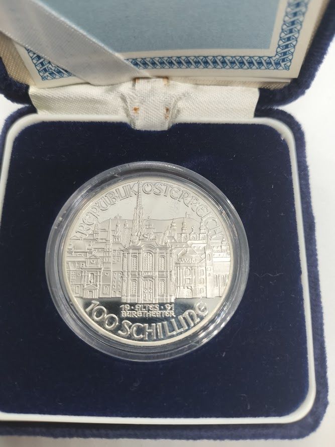 オーストリア造幣局 100シリング モーツァルト没後200年記念銀貨