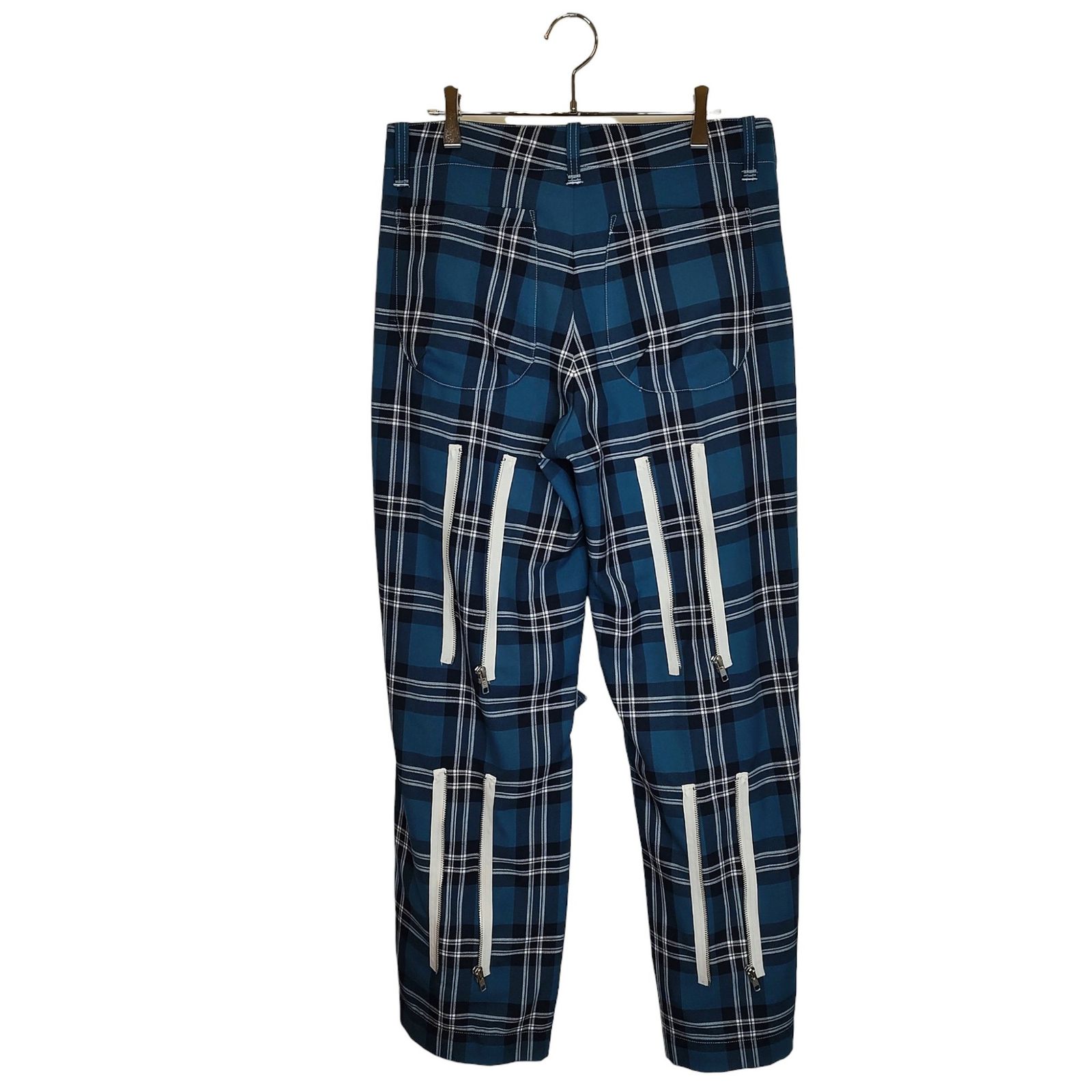 KIDILL キディル 25AW BONDAGE PANTS チェック パンツ KL995 46 ブルー