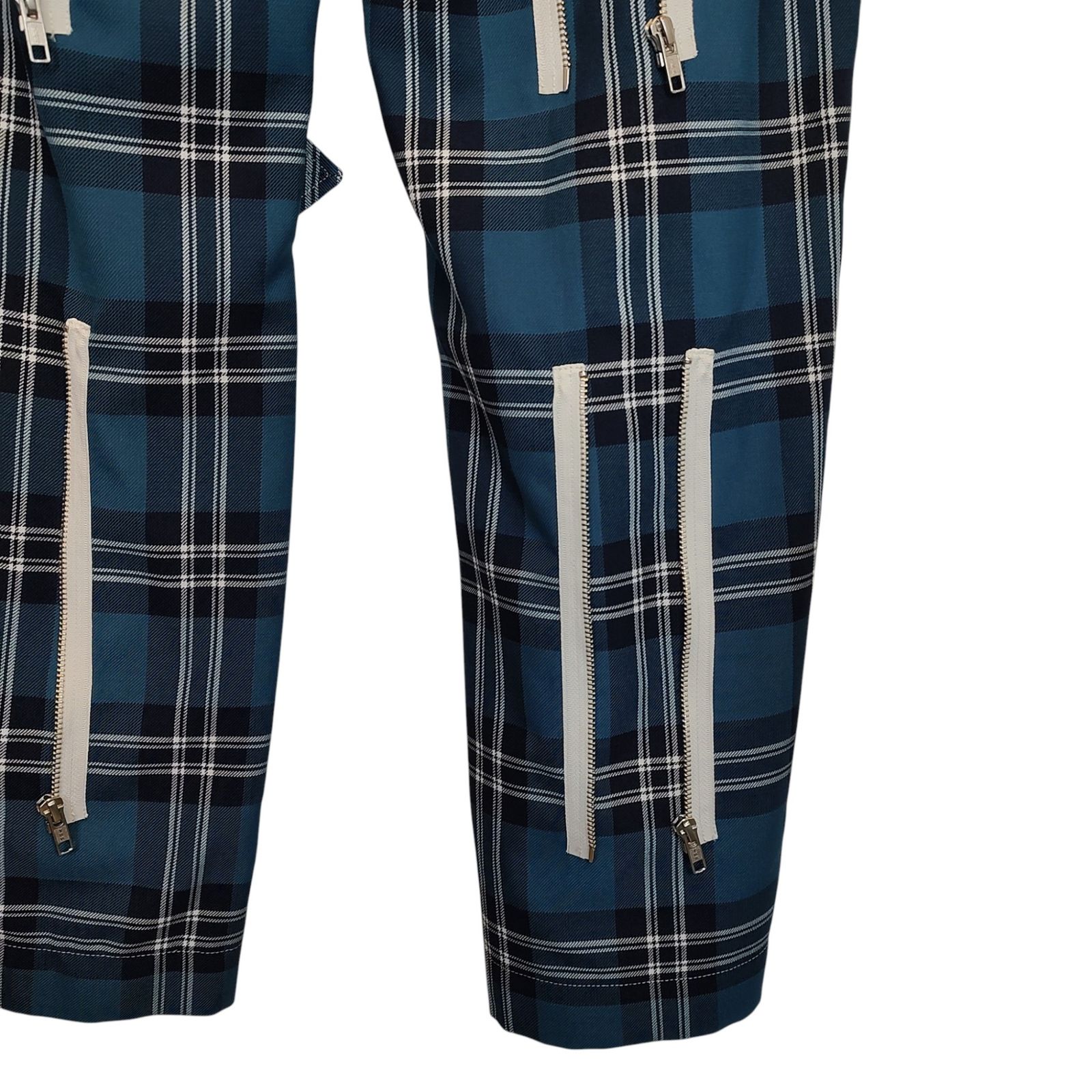 KIDILL キディル 25AW BONDAGE PANTS チェック パンツ KL995 46 ブルー