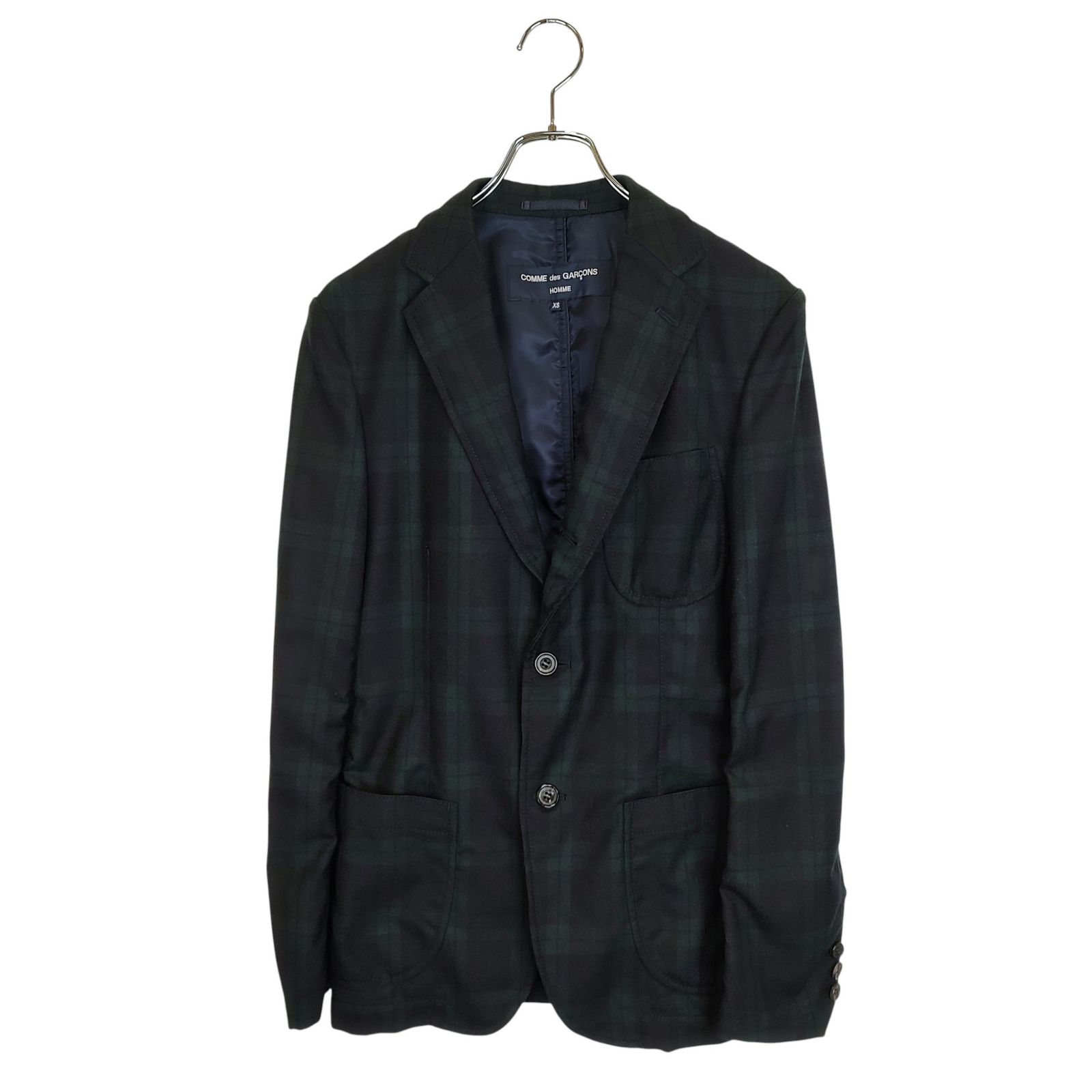 美品【COMME des GARCONS HOMME】2B テーラードジャケット COMME des GARCONS HOMME コムデギャルソンオム チェック 2B