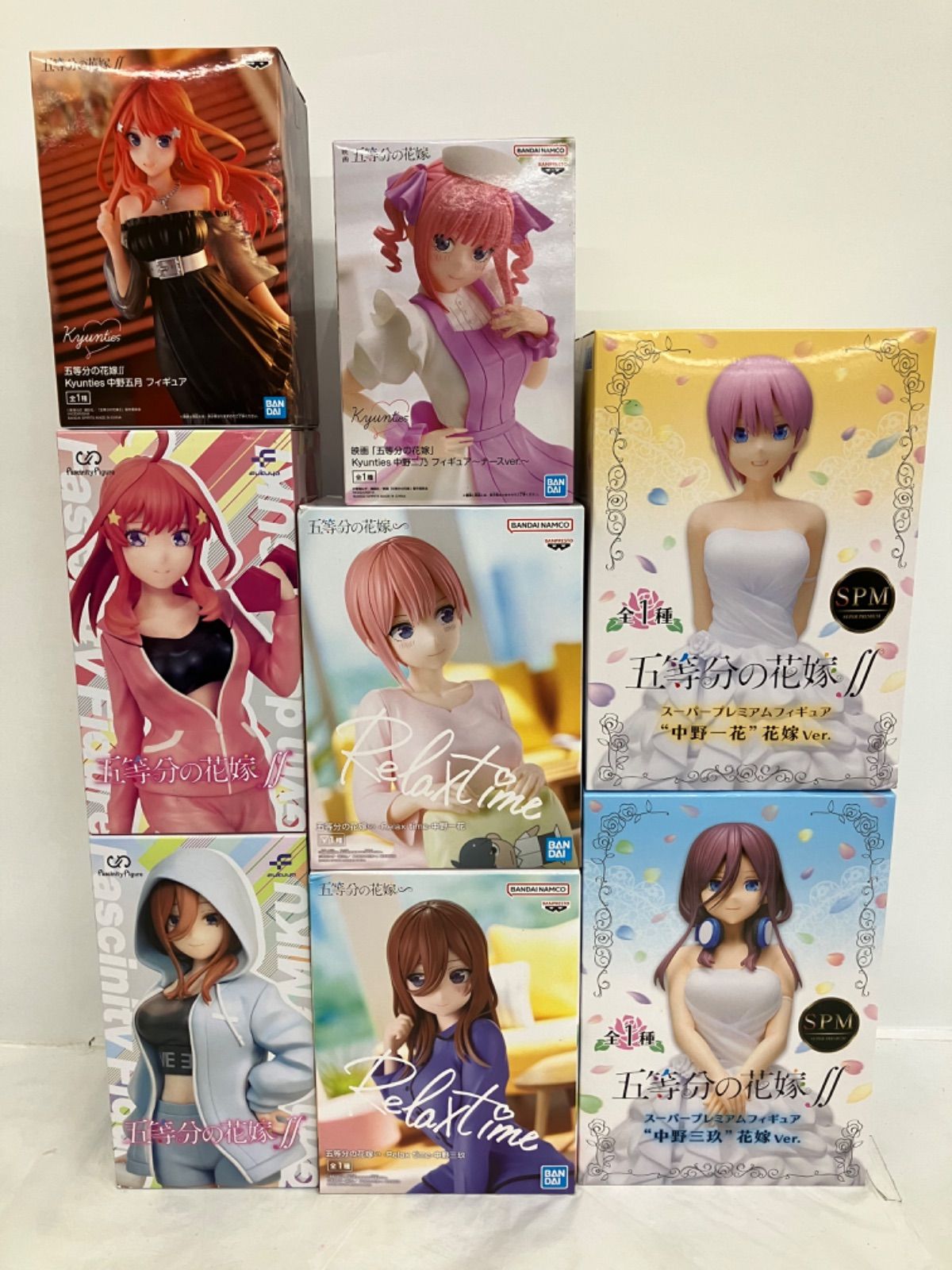 五等分の花嫁 フィギュア 15点まとめセット 未開封有 未開封 五等分の花嫁 まとめ フィギュア 中野一花 中野二乃 中野三玖