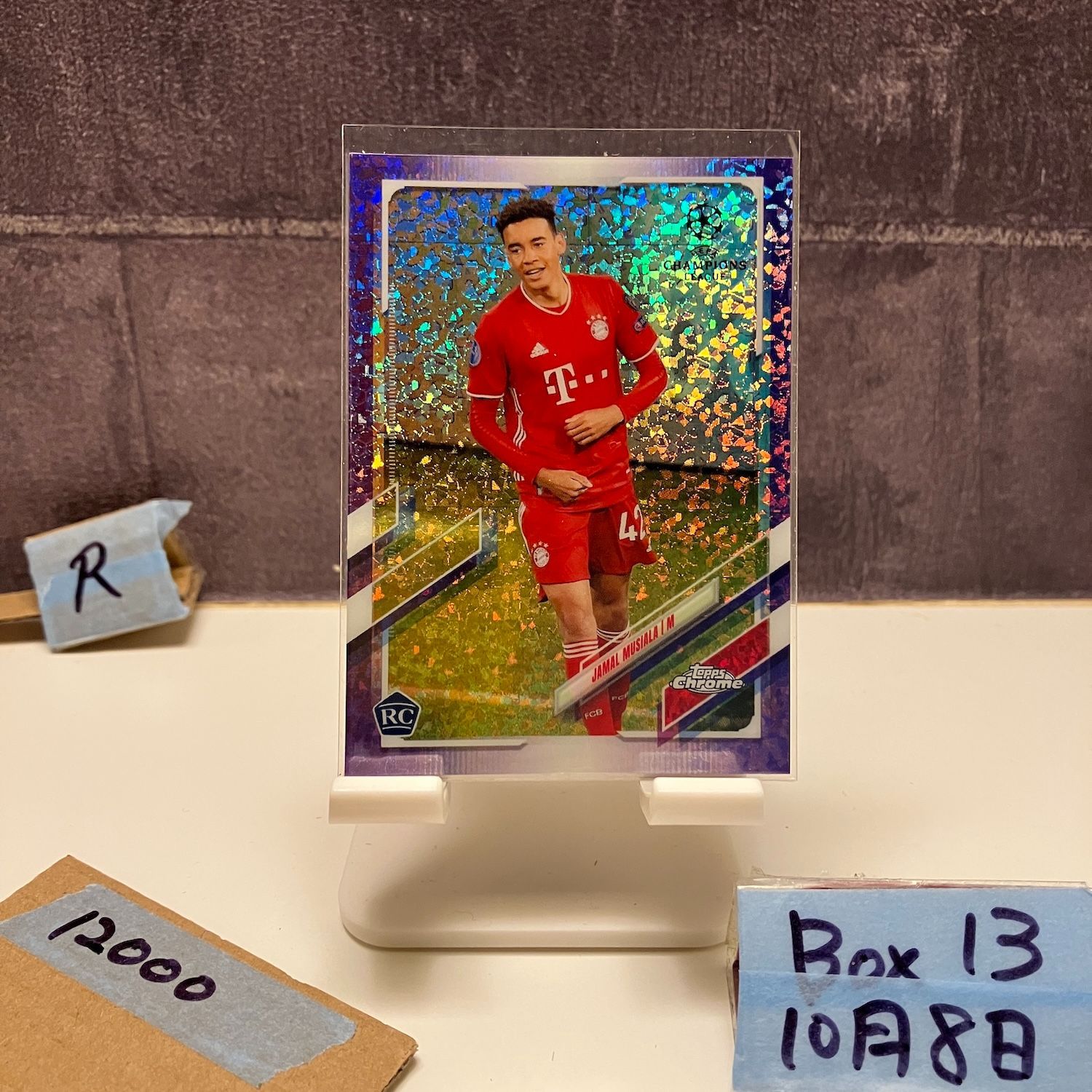 2020 Topps Chrome Jamal Musiala 161 250 FC Bayern München Purple Speckled Refractor RC ルーキー Rookie カード