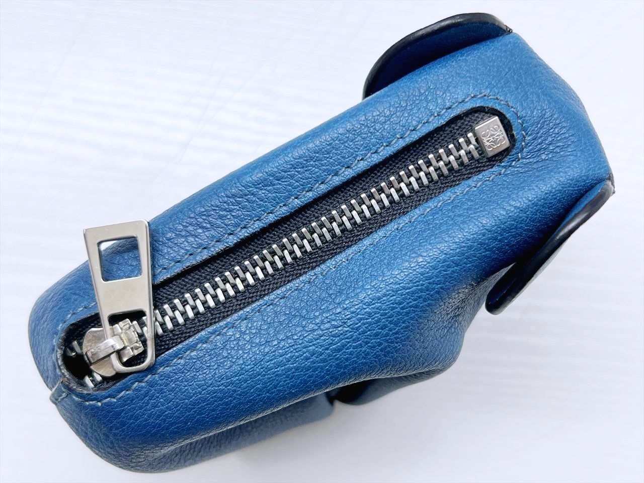 美品 LOEWE ロエベ エレファント コインケース ネイビー ゾウ アニマル