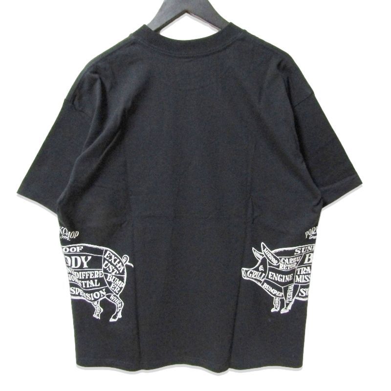 ［PORKCHOP】PORKFRONT TEE 店舗限定 チャコール Ｌサイズ PORKCHOP - PORK FRONT TEE 25 - BURGUNDY / ショートスリーブTシャツ