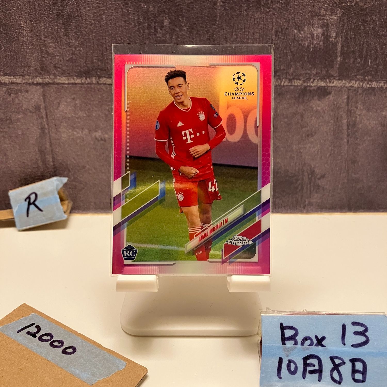 2020 Topps Chrome Jamal Musiala 073 175 FC Bayern München Pink Refractor RC ルーキー Rookie カード