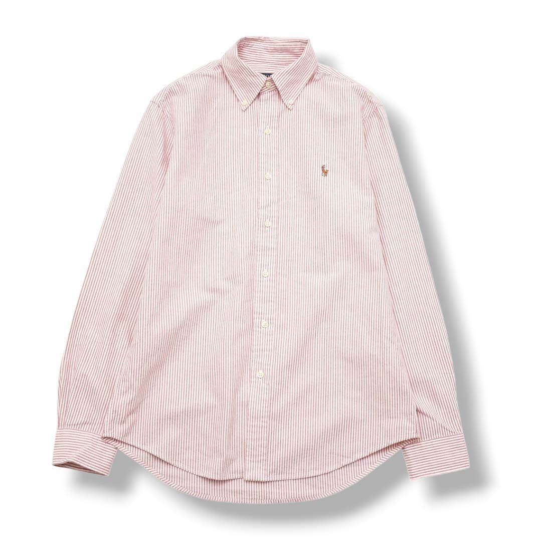 刺繍ロゴ】 ラルフローレン POLO RALPH LAUREN 長袖 ストライプ柄